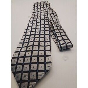 MEN'S FRANCO BASSI 100% SILK GRAY NECK TIE.
